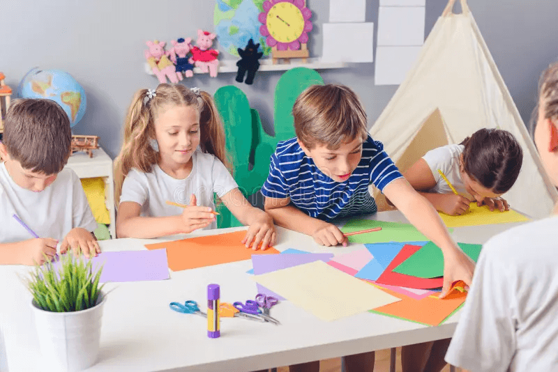 Students learning together